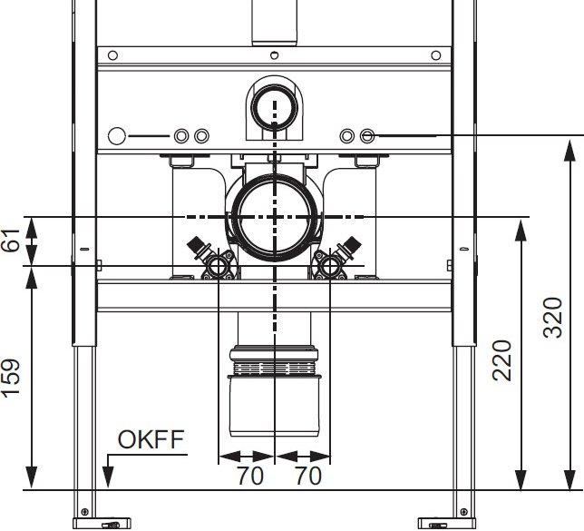 Установочный комплект для унитаза TECE One 9880046 со смывным бачком сухого монтажа Uni - 1
