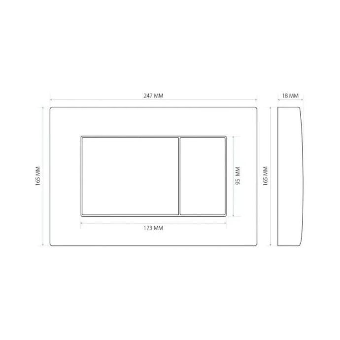 Инсталляция для унитазов Berges Atom с кнопкой смыва хром 040346 - 2