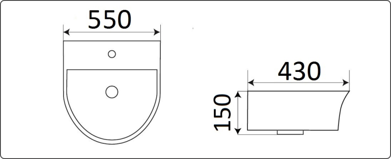 Раковина подвесная Ceramalux N белый  78370С - 1