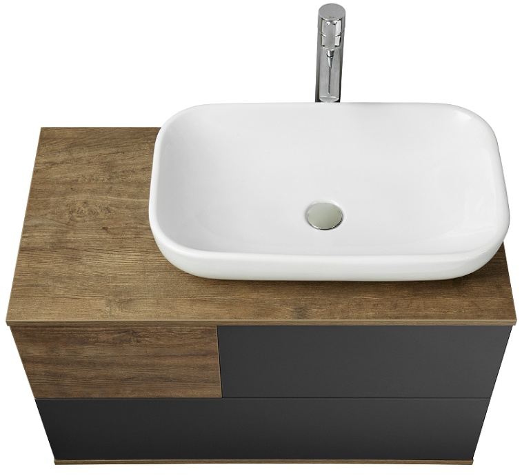 Тумба под раковину Aquaton Терра 105 светлое дерево-серый 1A246901TEKA0 - 2