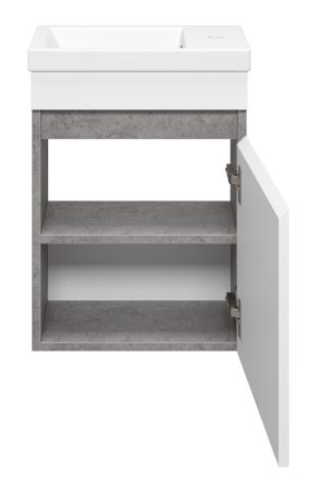 Тумба под раковину Misty Ронда 40 белая глянцевая П-Рон-01040-0521 - 1