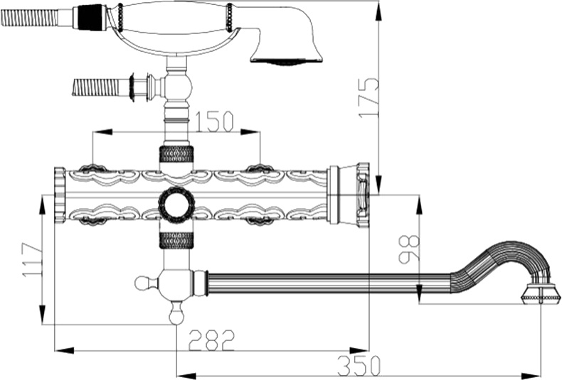 Смеситель Zorg Antic A 101WDN-SL универсальный - 1