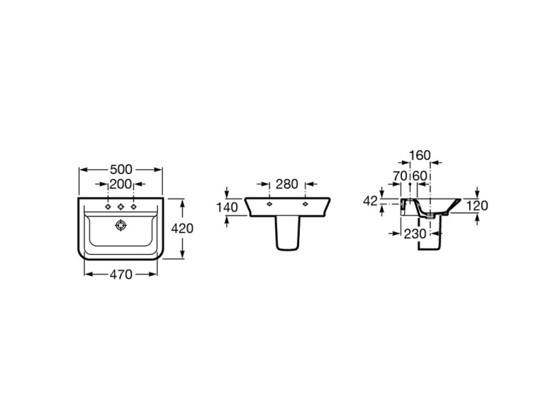 Раковина Roca Gap 327476000 50 см - 1