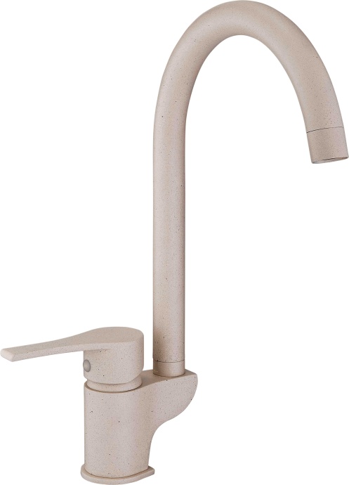 Смеситель для кухни GPD Atros бежевый матовый MTE65-KG - 0