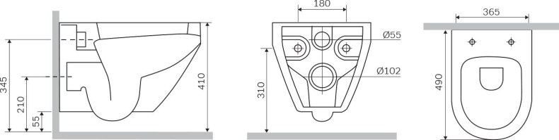 Подвесной унитаз Am.Pm Spirit V2.0 C701738WH без сиденья - 13
