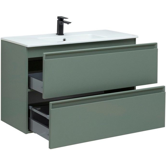 Тумба под раковину Allen Brau Eclipse 100 серо - зеленый матовый 1.E1003.CGM - 6