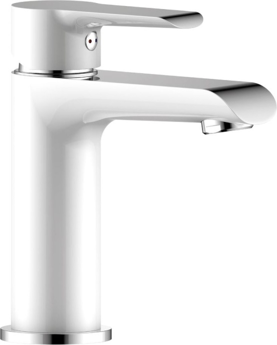 Смеситель для раковины Rossinka  белый, хром  W35-12 - 0