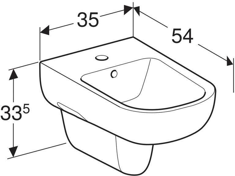 500.216.01.1 GEBERIT биде подвесное SMYLE /54х35/(белый) - 1