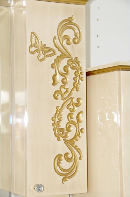 Зеркало Misty Бабочка 75 R бежевый, патина Л-Баб04075-033СвП - 3