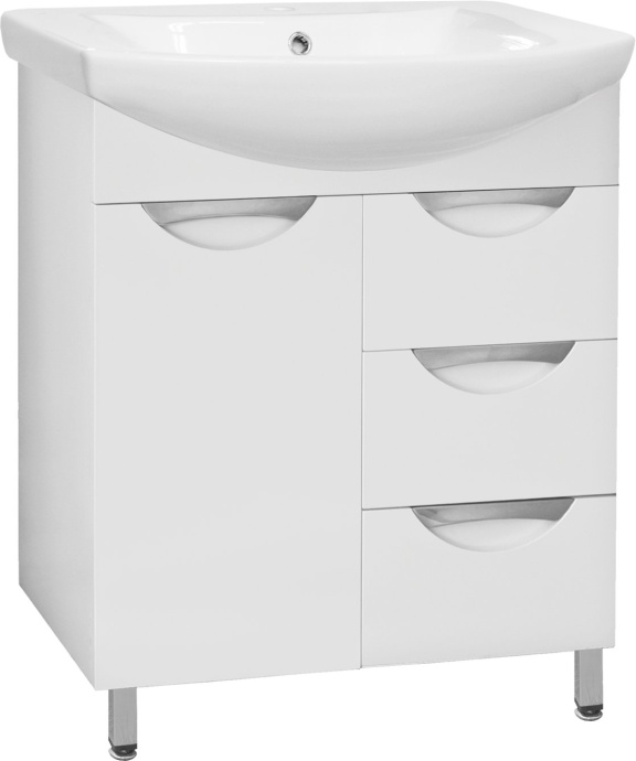 Тумба с раковиной Style Line Жасмин 70 белая - 4