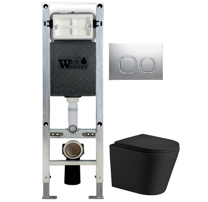 Комплект Weltwasser AMBERG 350 ST + SALZBACH 004 MT-BL + AMBERG RD-CR  10000006580 - 0