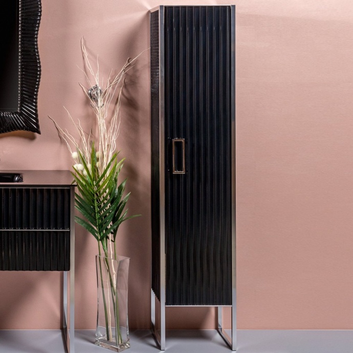 Шкаф-пенал Armadi Art Monaco R черный глянец - хром 868-BCR-R - 1