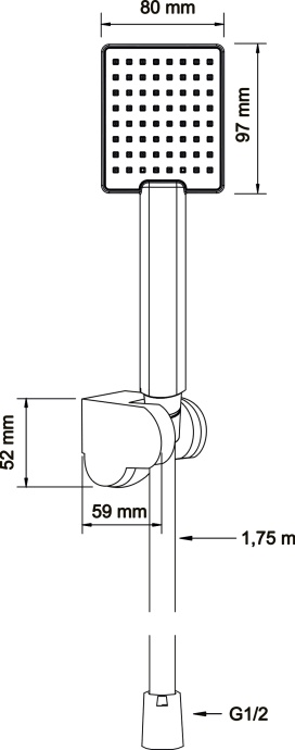 Душевой гарнитур Swedbe Hermes черный матовый  5136B - 5