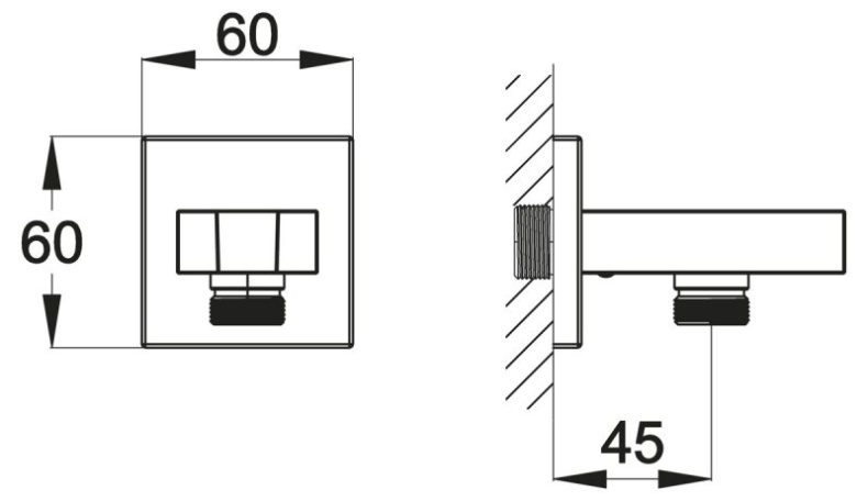 Шланговое подключение Belbagno ARLIE  ARL-PHD-CRM - 1