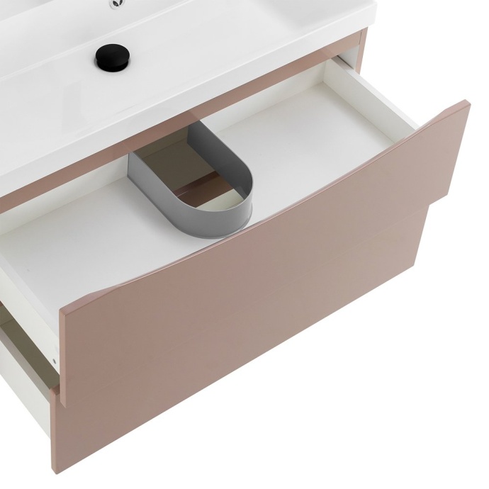 Тумба с раковиной Belbagno Marino 80 бежевый матовый - 11