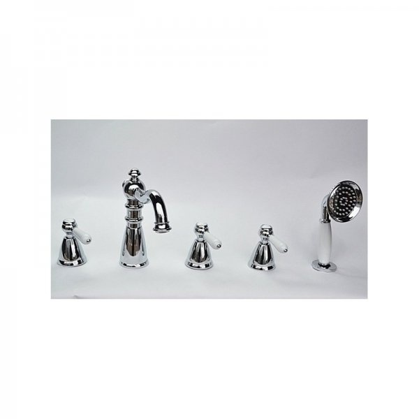 Смеситель для ванны Magliezza Grosso bianco хром  50119-4-cr - 0