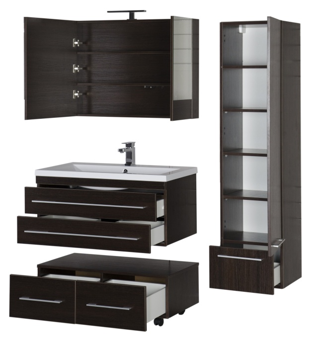 Зеркало-шкаф Aquanet Нота 90 камерино венге 159110 - 21