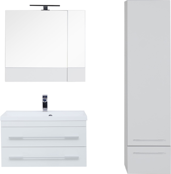 Мебель для ванной Aquanet Нота 75 белая - 0