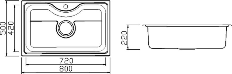 Мойка кухонная Seaman Eco Wien SWT-8050 SWT-8050.A - 1