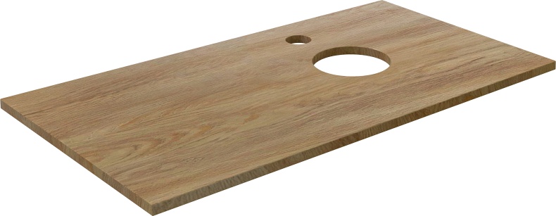 Консоль DIWO Элиста 100 светлое дерево, с раковиной Moduo 55 Leaf 555421 - 5