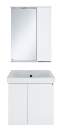 Тумба под раковину Misty Лира 50 белая глянцевая Пр-Лир06050-50По - 2