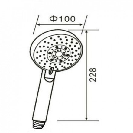Душевая лейка Agger Splash хром A02 - 2