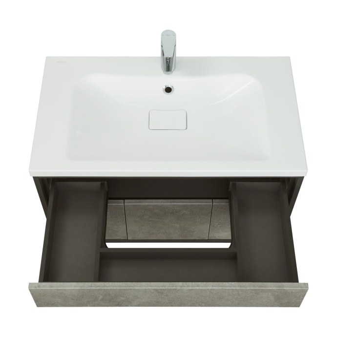 Тумба под раковину Aquaton Уэльс 80 серый-черный матовый 1A267901WA6A0 - 2