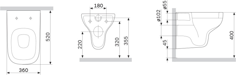 Унитаз подвесной STWORKI by AM.PM Берген HCBRG1700SC безободковый, с микролифтом - 5