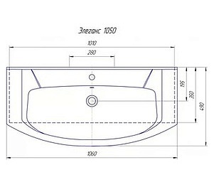 Тумба с раковиной Misty Лаванда 105 белая глянцевая УТ000000071 - 4