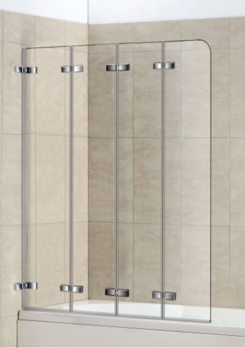 Шторка на ванну Weltwasser WW100 100ZD4-100х140 хром  10000002761 - 0