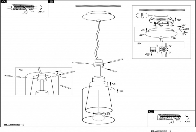 Подвесной светильник Eglo ПРОМО Pinto 89832 - 1