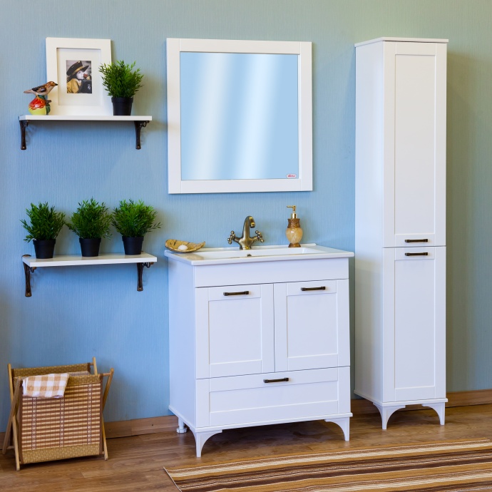 Шкаф-пенал Sanflor Ванесса 2 R напольный, белый С000005884 - 1