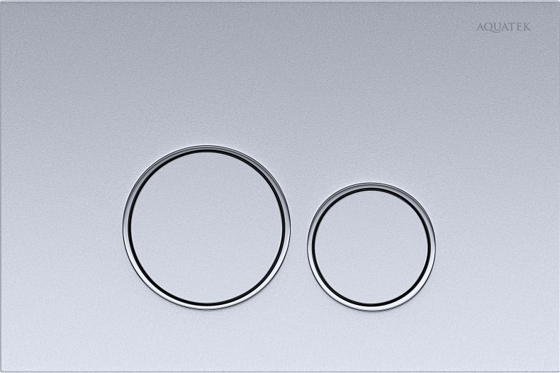 Кнопка смыва Акватек KDI-0000019 матовая, хром - 0