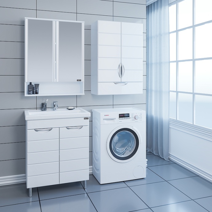 Шкаф подвесной Санта Родос 50 белый 406007 - 3