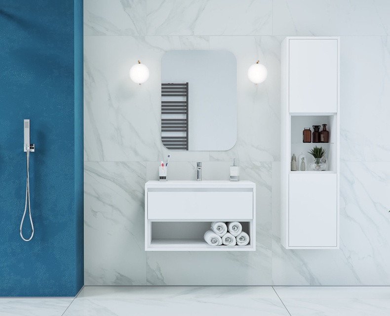 Шкаф-пенал EXCELLENT Tuto 40 белый MLEX.0201.400.WHWH - 1