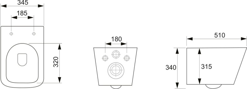 Унитаз подвесной Ceramica Nova Metric Rimless с микролифтом, безободковый CN3007 - 7