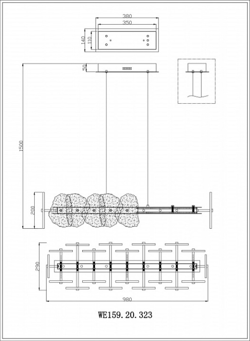 Подвесной светильник Wertmark Nicola WE159.20.323 - 1