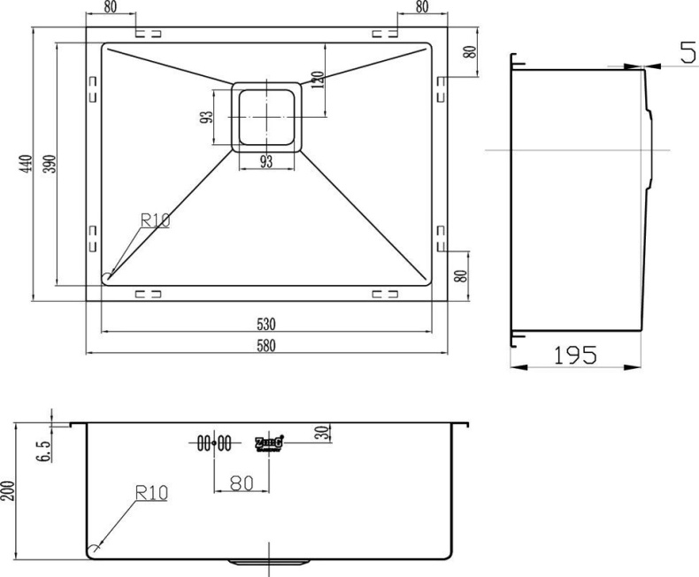 Мойка кухонная Zorg Inox Pvd SZR-5844 bronze - 1