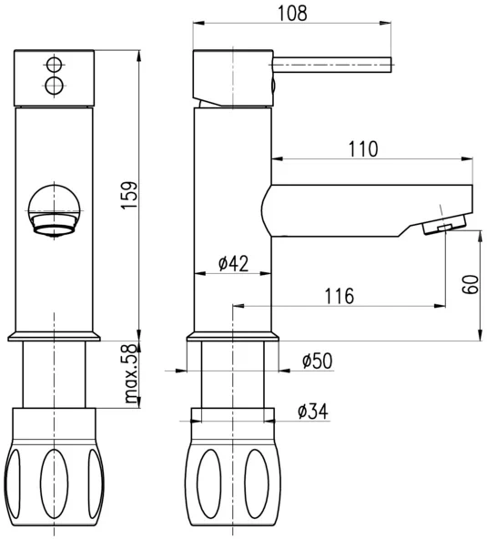 Смеситель для раковины Rav Slezak Seina черный матовый SE926.5CMAT - 1