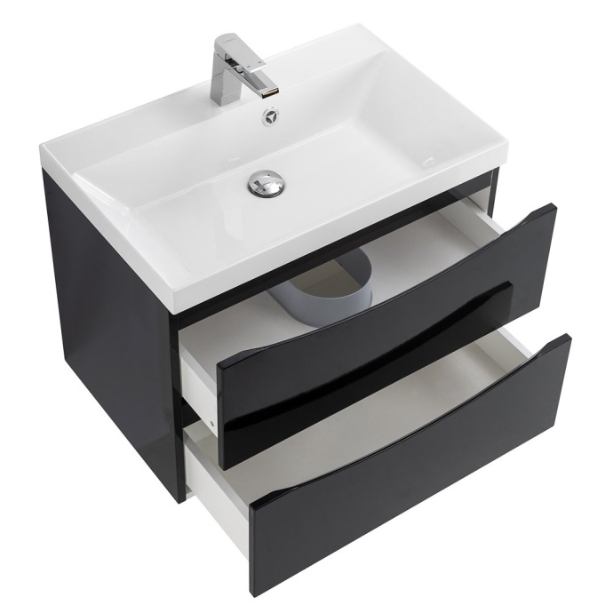 Тумба с раковиной Belbagno Marino 70 черный - 4