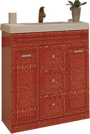 Тумба для комплекта Misty Fresko 75 красная краколет Л-Фре01075-04173Я - 0