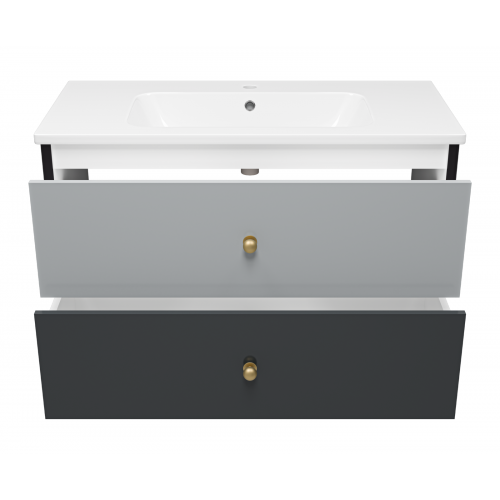 Тумба под раковину Brevita Кристиан 100х57 серый  Кри-06100-01-012Я - 2