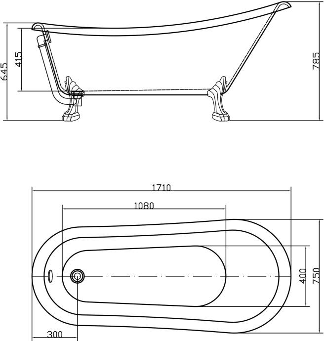 Акриловая ванна Swedbe Vita 8819CH - 3