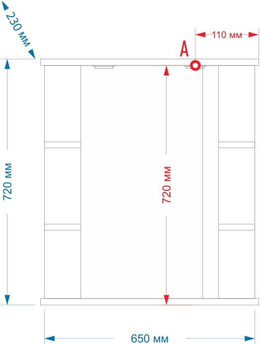 Зеркало-шкаф Misty Магнолия 65 L свет Э-Маг04065-01СвЛ - 1