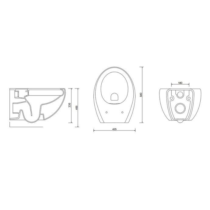 Подвесной унитаз Gural Vit Arya белый с сиденьем микролифт - 1