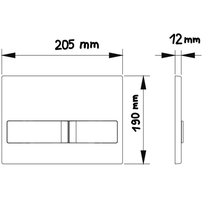 Комплект инсталляции beWash Fide с кнопкой смыва хром матовый K500RZVP0300MKK00000 - 11