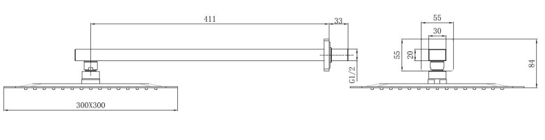 Верхний душ Allen Brau Infinity хром 5.21A19-00 - 1