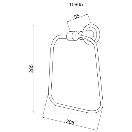 Полотенцедержатель Boheme Murano бронза с черным 10905-B-BR - 1