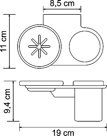 Стакан Wasserkraft Kammel K-8326 с мыльницей - 2
