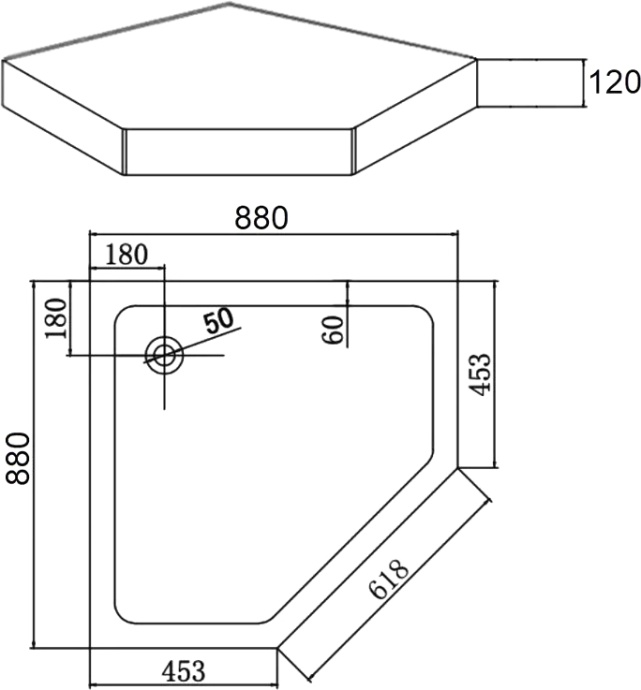 Поддон для душа DIWO Ростов RO03-090TCR/T 90х90 белый, с сифоном - 2
